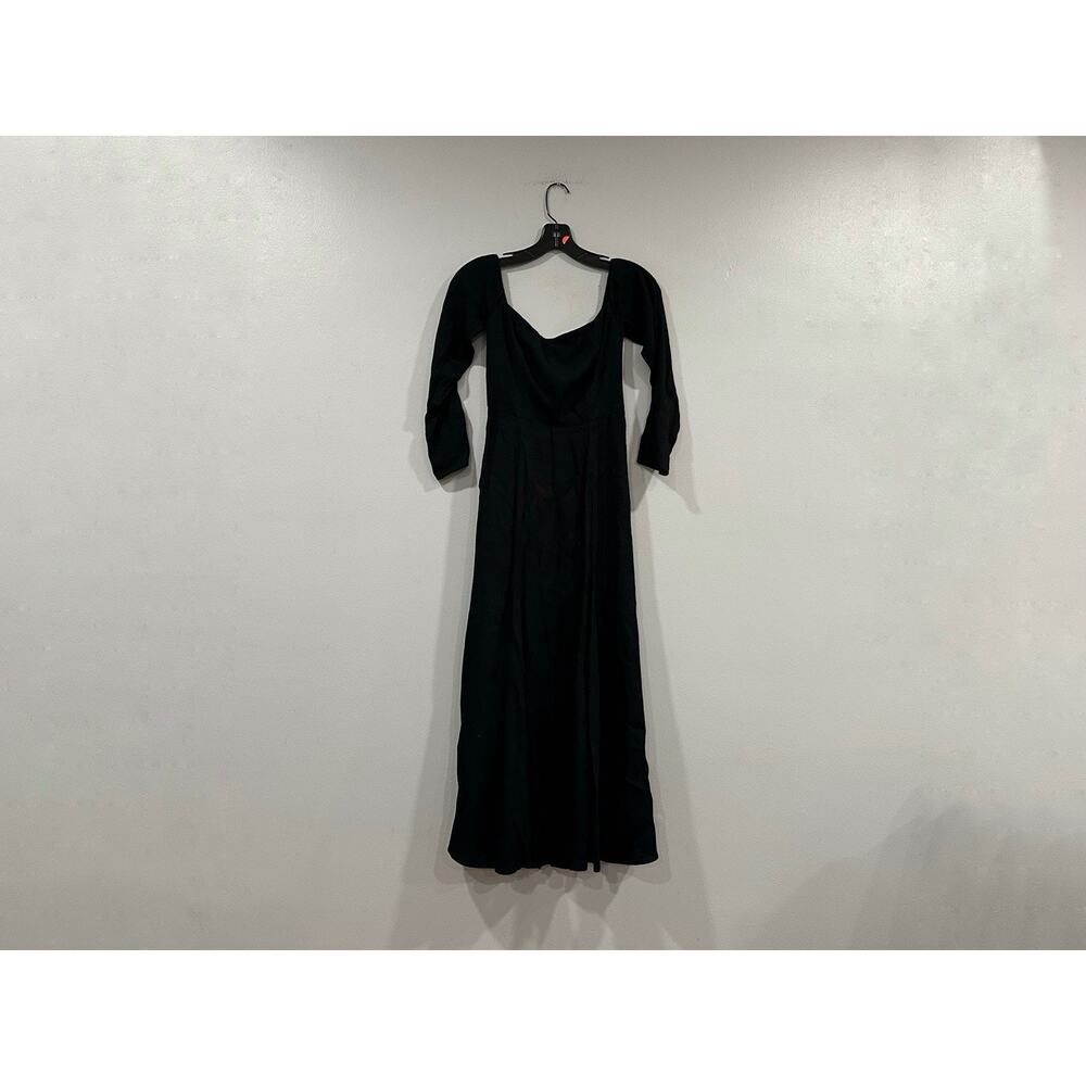 Reformation Sigmund Black Long Sleeve Dress Sz 0 ALTERED NO SLIT
